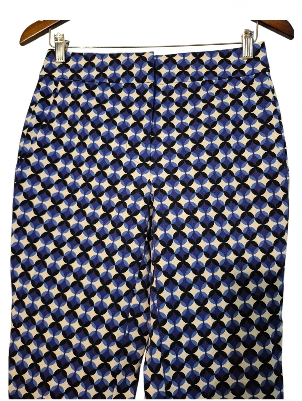 Kate Spade NWT Patio Tile Doris Cropped Tailored Blazer Blue/ Cream Pant  Size 2